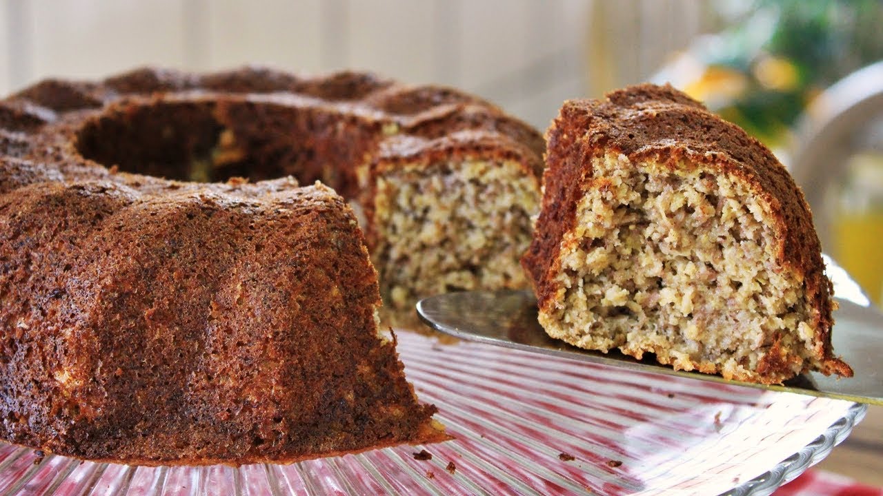 Bolo de Banana com Aveia Sem Trigo